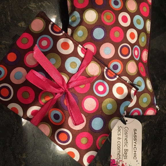 Cosmetic Bag SET Happy Colorful Pattern - Picture 1 of 7